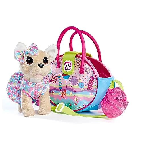 Offre limitée : Simba 105890001 Chichi Love Sweet Candy Chien en Peluche, avec Sac à Bonbons et Pendentif Surprise, avec bandoulière, 20 cm, à partir de 5 Ans de 29.00 € à 29.00 € (0.00% de remise)
