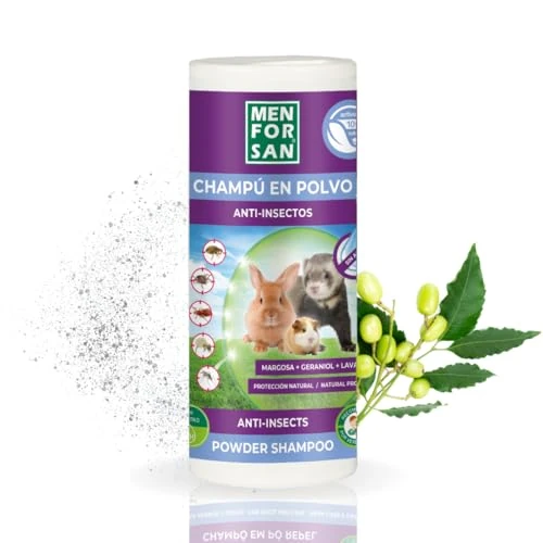 Limited-time offer: MENFORSAN Repellent Powder Shampoo for Rodents, Rabbits and Ferrets 250gr, Dry Cleaning and Protection, Vegan Product, White from 6.85 £ to 6.85 £ (save 0.00%)