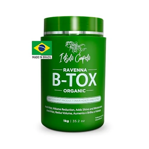 Offerta a tempo: I Belli Capelli Ravenna Organic Hair B-tox, trattamento anti-crespo, senza formaldeide, lisciante per capelli, 1 kg - 30% da 69.87 € a 49.06 €