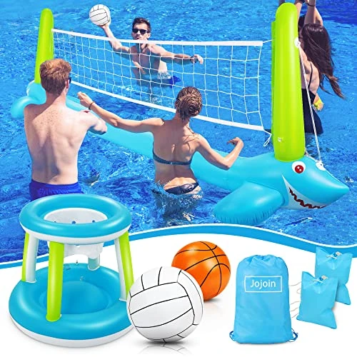 Oferta limitada: Jojoin Voleibol de Piscina de Verano - Juego de Voleibol Inflable Incluyen Redes de Voleibol y Aros de Baloncesto Apto para Adultos y Niños para Deportes Acuáticos - (304 x 110 centímetro) Marca: Jojo de 26.99 € a 24.36 € (ahorro 10%)