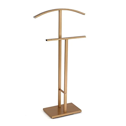 Offerta a tempo: VERSA Lund Servo Muto Moderno e Multifunzionale, Appendiabiti Indossatore per Camera da Letto e Spogliatoio, Misure (A x L x l) 100 x 20 x 52 cm, Acciaio, Colore Oro - 20% da 67.04 € a 53.54 €