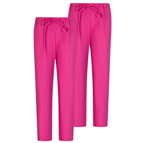 Offerta a tempo: MISEMIYA - Pack 2 PCS - Pantaloni Unisex Vita Elastica Uniforme di Lavoro Clinica Ospedale - XX-Large, Fucisa 68 - 25% da 25.95 € a 19.39 €