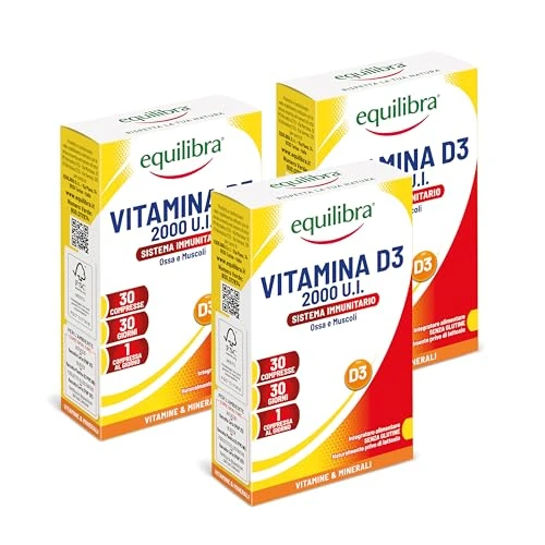 Offerta a tempo: Equilibra Integratori Alimentari, Vitamina D3 — 25% da 15,99 € a 11,99 €