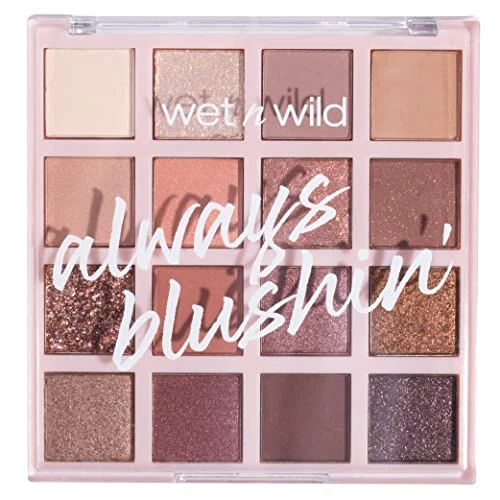 Oferta limitada: Wet n Wild Always Blushin' Eyeshadow Palette, Paleta de Sombras de Ojos en 16 Colores Neutros Difuminables con Acabado Mate, Brillante y Glitter para un Look Soft Glam, Ultra Pigmentadas Nude y Rosa de 11.49 EUR a 11.07 EUR (ahorro 4%)
