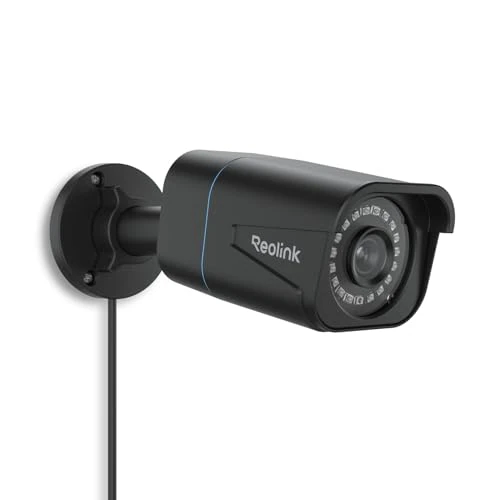 Reolink 4K PoE Beveiligingscamera met Mens/Voertuig Detectie, IP67 Weerbestendige, Bullet IP Camera Buiten met slimme bewegingswaarschuwingen, Audioregistratie, Time Lapse, RLC-810A zwart