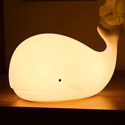 Limited offer: Tremdwoto Cat Lamp for Kids, Rechargeable Silicone Cat Night Light with 7 Colors Changing, Kitty Nightlight for Cat Lover Girls (Whale) from 18.99 EUR to 13.23 EUR (save 30%)