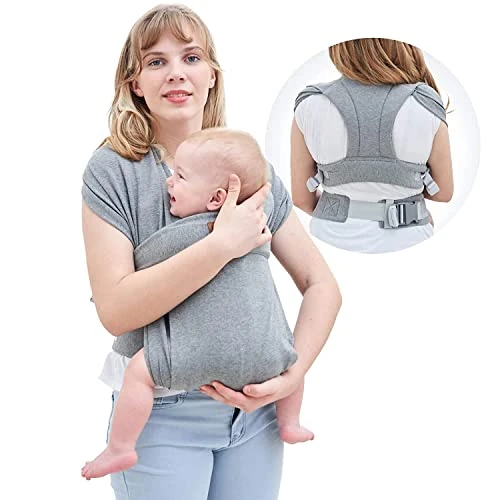 Draagzak, ergonomisch verstelbare en ademende draagzak in meerdere standen - multifunctionele, zachte comfortabele riemen voor pasgeborenen en baby's van 0 tot 15 kg