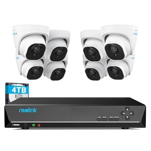 Offerta a tempo: Reolink 4K Kit Videosorveglianza PoE, NVR 16CH 4TB + 8x Telecamere Esterno PoE — 20% da 1.049,99 € a 839,99 €