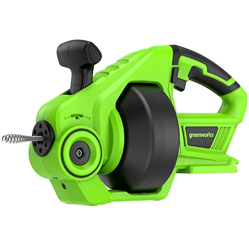 Offerta a tempo: Greenworks G24DA Sturatubi a Batteria 550 giri/min., Stura Lavandini e Scarichi per Tubi da 2,5-5cm, Trivella in Acciaio Inox 7,5m, SENZA Batteria 24V e Caricabatterie, Garanzia 3 Anni - 0.00% da 89.98 € a 89.98 €
