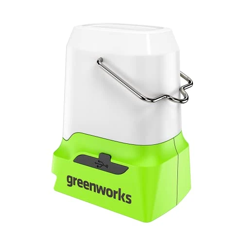 Tijdelijke aanbieding: Greenworks G24LA500 Accu Lantaarn en Campinglamp met Ophanghaak, 500 Lumen, 3 Helderheidsinstellingen, USB & Type C Stopcontacten, Kampeerlamp ZONDER 24V Accu & Oplader, 3 Jaar Garantie van 43.61 EUR naar 43.61 EUR (korting 0%)