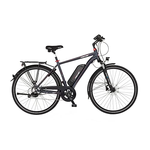 fischer Viator 2.0 Vélo électrique pour Homme | RH 50 cm Moteur arrière 45 Nm | Batterie 48 V Trekking | E-Bike, Anthracite foncé Mat, 71 cm