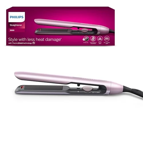 Limitiertes Angebot: Philips Haarglätter 5000 Series, ThermoShield Technologie, Ionisierungsfunktion, Keramikplatten mit Arganöl, Hellrosa, Modell BHS530/00 von 69.99 EUR auf 39.99 EUR (Spare 43%)