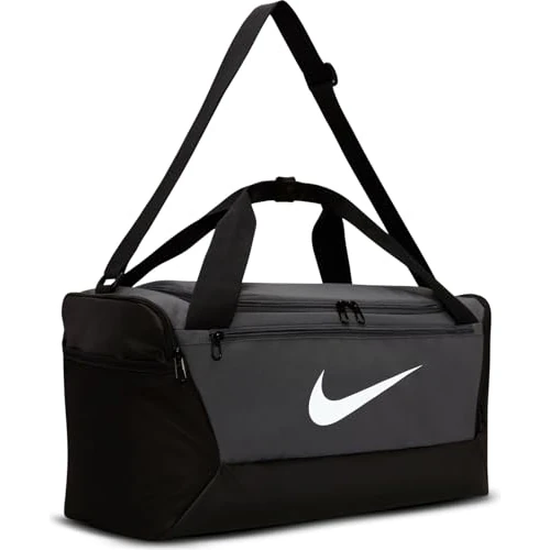 NIKE DM3976-026 NK BRSLA S DUFF - 9,5 (41L) Gym Bag Unisex Adult FLINT GREY/BLACK/WHITE Size MISC