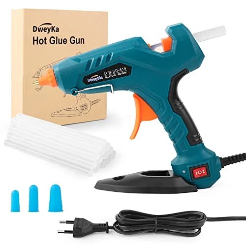 Oferta limitada: Dweyka Pistola Silicona Caliente 60 / 100W Doble Temperatura, Barras de Pegamento de 11mm, para Arte, Empaques, Reparaciones y en el hogar, Oficina y Escuela de 19.99 € a 19.99 € (ahorro 0.00%)