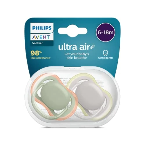 Philips Avent Ultra Air 0% BPA Smoczki dla niemowląt w wieku 6-18 miesięcy (model SCF085/20)
