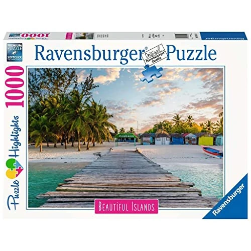Ravensburger - Puzzle: Isla del Caribe, Puzle 1000 Piezas, Puzzles para Adulto, Puzzles 1000 Piezas Adultos, Pegamento Puzzle para Enmarcar, Rompecabezas Adultos, Puzles 1000 Adulto Paisaje