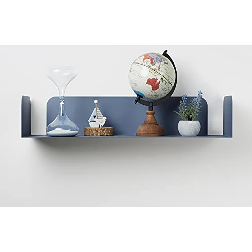 Zeitlich begrenztes Angebot: D-Segno Wandregal Metall - Regal Wand, Einzigartiges minimalistisches und modernes Design, Wandbuchhalter, Regal Metall, Modernes Wandregal, Made in Italy - (1 Stück, Himmelblau) von 56.99 € auf 56.99 € (0.00% Rabatt)