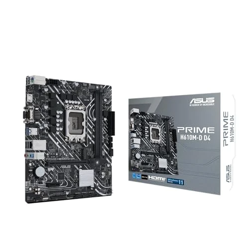Offerta a tempo: ASUS PRIME H610M-D D4 Scheda Madre mATX, Intel H610, LGA1700, DDR4, PCI 4.0, Realtek 1Gb Ethernet, Realtek 7.1 Surround, 1xM.2, 4xSATA 6GB/s, USB 3.2 Gen 1, Armoury Crate, Nero - 35% da 117.24 € a 76.00 €