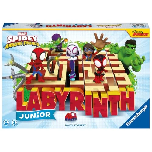 Ravensburger Spidey and His Amazing Friends Junior Labyrinth - The Moving Maze Family Board Game for Kids Age 4 Years Up [Amazon Exclusive]