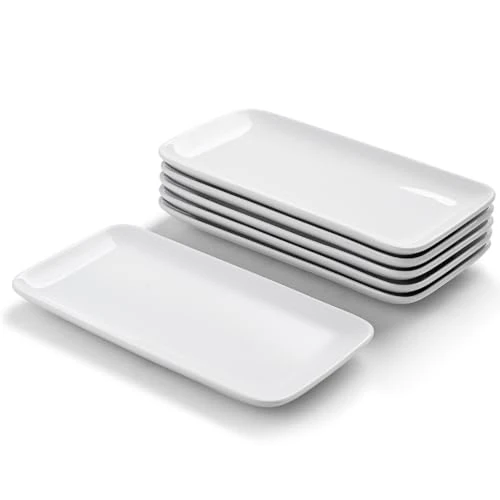 Zeitlich begrenztes Angebot: WishDeco Rechteckige Teller 6er Set, Servierplatte Klein 23x12 cm von 35.99 € auf 35.99 € (0.00% Rabatt)
