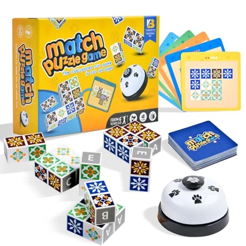 Offre limitee: LADVATKIN Jeu de Correspondance de Puzzle en Bois 2.0, Cubes de Construction de Puzzles de Correspondance de Blocs à Motifs avec Cloche pour Jouets Enfants et Adultes de 22.99 EUR a 22.99 EUR (economie 0%)