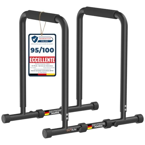 Offerta a tempo: DH FitLife Dip Parallele Calisthenics | Dip Station Regolabile 80/90/100 cm - 0.00% da 76.00 € a 76.00 €