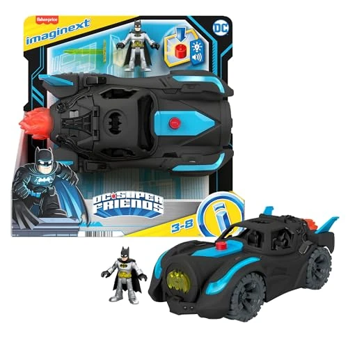 Oferta limitada: Imaginext - Fisher-Price Imaginext DC Super Friends Batmóvil Power Reveal Coche de juguete con luces ultravioleta y sonidos, incluye figura de Batman, +3 años (Mattel HGX96) de 33.99 € a 31.39 € (ahorro 8%)