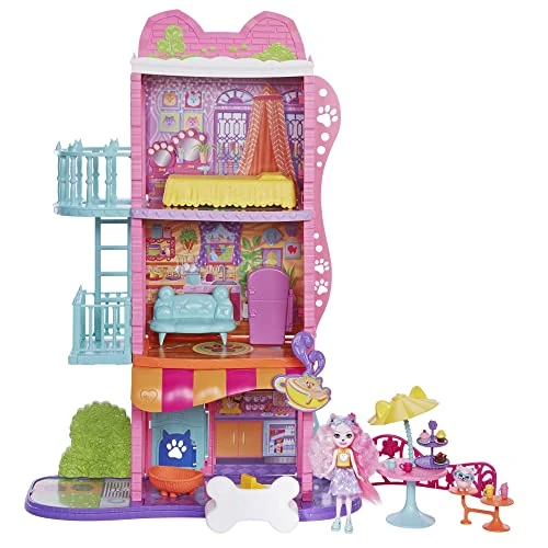 Oferta limitada: Enchantimals City Tails Apartamento de Palmer Pomeranian y Pommy SIOC Casa de muñecas 3 pisos con figura, mascota perrito, muebles y accesorios, juguete de regalo +4 años (Mattel HHC18) de 22.92 € a 15.90 € (ahorro 31%)