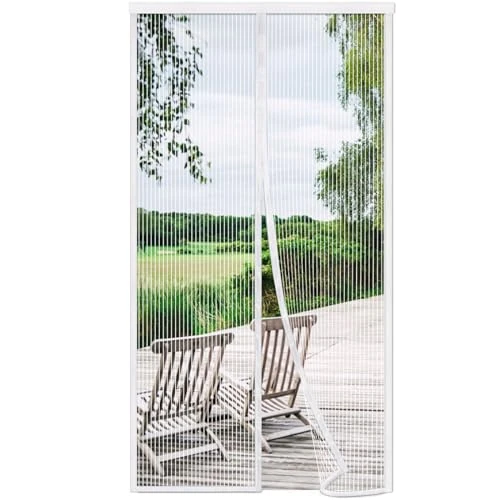 Tijdelijke aanbieding: Risareyi Magnetische Vliegengordijn Deur 100x265cm, Wit Fijn Dikker Gaas Hordeur Magneet voor Balkondeur, Sluit Automatisch van 38.83 € naar 38.83 € (0.00% korting)