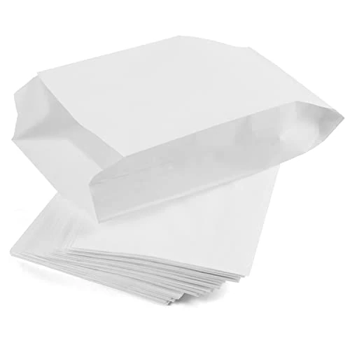 Offerta a tempo: PACKRA - Sacchetti Carta Kraft Bianchi, Buste Regalo Alimentari Pane Piccoli per Trasportare Articoli e Acquisti da Asporto, Cibo, Libri (50 pezzi, 11cm x 21cm x 5cm) - 0.00% da 8.99 € a 8.99 €