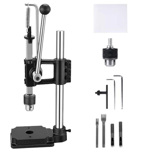 Offerta a tempo: GUILOPOER Macchina per pressa a mano Pressa Manuale Punzonatrice Torchietto Punzone con Mandrino per Fori Goffratura Tacca in Pelle Alluminio Plastica Legno, Pressione mas: 160kg, Nero - 0.00% da 85.59 € a 85.59 €