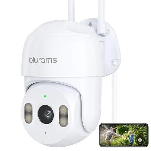 Offerta a tempo: blurams 2K Telecamera Wi-Fi Esterno Interno - 360° PTZ Videocamera Sorveglianza con Visione Notturna a Colori, 5GHz WiFi, Rilevamento Movimento, Audio Bidirezionale, IP66 Impermeabile - 18% da 48.99 € a 39.99 €