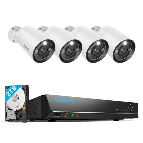 Limited-time offer: Reolink 4K+ 8CH PoE CCTV Security Camera System, 4X 12MP Security Camera Outdoor with Person/Vehicle Detection, Color Night Vision, 2TB HDD for 24/7 Recording, 2-Way Audio, RLK8-1200B4-A from 679.99 GBP to 679.99 GBP (save 0%)