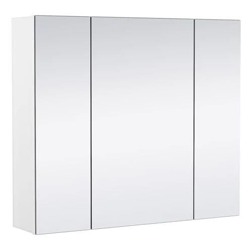 Oferta limitada: Yaheetech Armario de Baño con Espejo Armario de Pared Colgante con 3 Puertas 70,5x15x60,5cm Muebles de Baño Suspendido con Estanteria Ajustables Blanco de 74.99 EUR a 69.99 EUR (ahorro 7%)