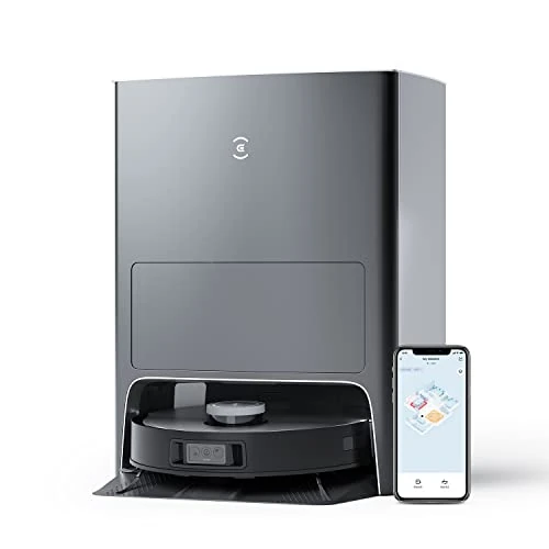 ECOVACS DEEBOT X1 OMNI,Robot Vacuum Cleaner with Mop Function and Multifunctional Cleaning Station(Dust Emptying,Cleaning Water),5000 pa,3D Obstacle Detection,260 Minute Battery,Yiko Voice Assistant