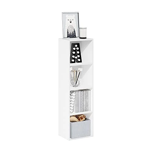 Oferta limitada: Furinno Pasir Estantería Abierta Librería de 4 Niveles, Blanco de 55.99 € a 55.99 € (ahorro 0.00%)