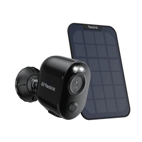 Offerta a tempo: Reolink 4K 8MP Telecamera da Esterno Senza Fili, Videosorveglianza WiFi Batteria con Pannello Solare, Rilevamento Intelligente, Sirena, Visione Notturna a Colori, Impermeabile, Argus 3 Ultra(Nero) - 10% da 119.99 € a 107.99 €