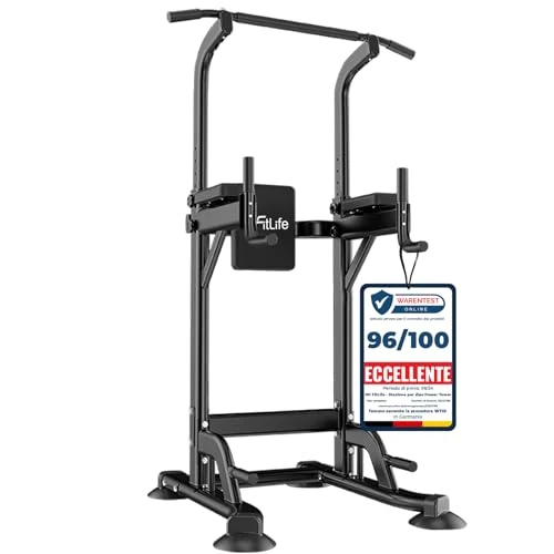 Limited-time offer: DH FitLife Power Tower Dip Station | Fitness Equipment with Pull-Up Bar, Dip Bars & Back Trainer | Multi-Function Workout Station | Power Rack for Home Gym Strength Training from 119.99 GBP to 101.00 GBP (save 16%)