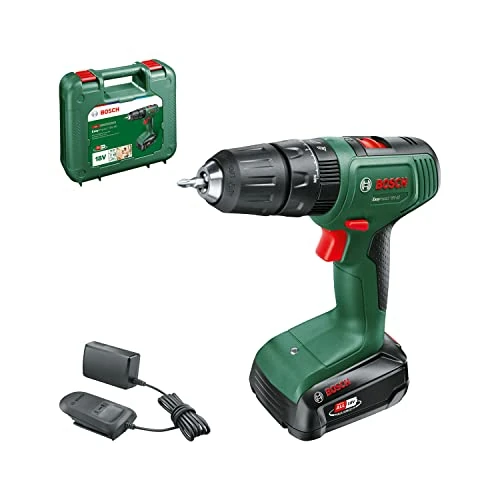 Bosch Home and Garden Akumulatorowa Wiertarka Udarowa Bosch EasyImpact 18V-40, 1 Akumulator 2 Ah, System 18V, Walizka