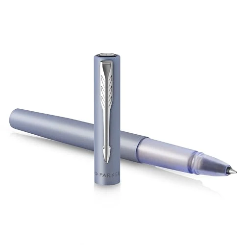 Offre limitee: Parker stylo roller Vector XL | Laque bleu-argent métallisée sur laiton | Pointe fine avec recharge d’encre noire | Étui cadeau de 19.85 EUR a 18.99 EUR (economie 4%)