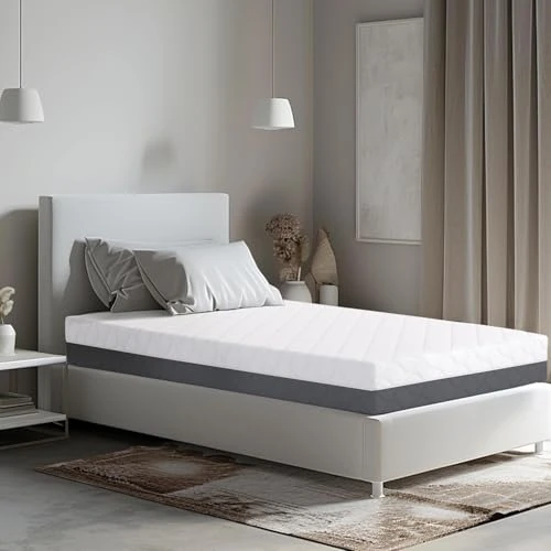 Materasso Memory 100% Made in Italy | Ortopedico Medio Rigido | Sistema di Alleviamento dei Punti di Pressione | Anallergico, Antibatterico e Antiacaro | Traspirante (Materasso Memory, 100 x 190)