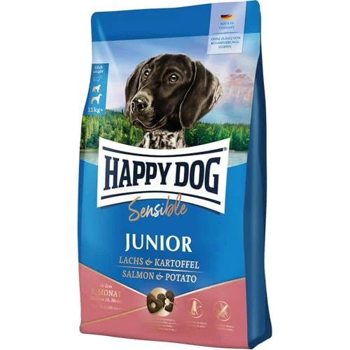 Tijdelijke aanbieding: Happy Dog Supreme Sensible Junior Kip, Zalm & Aardappel 10 kg van 79.20 EUR naar 79.20 EUR (korting 0%)