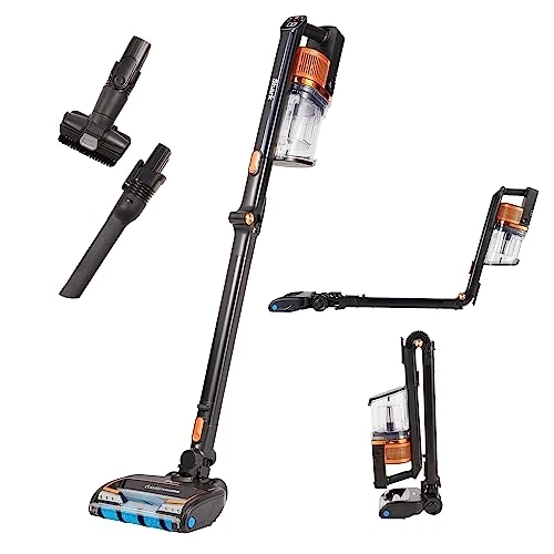 Offerta a tempo: Shark Aspirapolvere Senza Fili DuoClean, Fino a 60 Minuti di Autonomia, Senza Sacco, con Tecnologia Antigroviglio, per Tutti i Tipi di Pavimenti e Tappeti, Anti-Allergeni, Nero/Rame, IZ300EU - 30% da 329.99 € a 229.99 €