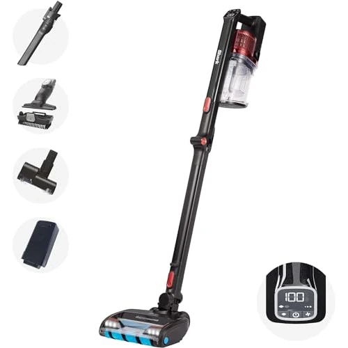 Limited-time offer: Shark cordless stick vacuum cleaner, DuoClean, anti hair wrap technology, motorized pet attachment, multi-surface and 20 cm crevice nozzle, 60 minutes battery life, black/red from 302.40 GBP to 302.40 GBP (save 0%)
