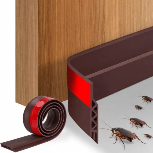 Offerta a tempo: Vinabo Paraspifferi Sottoporta 100 cm Marrone, Paraspifferi Porta Blindata - 0.00% da 7.99 € a 7.99 €