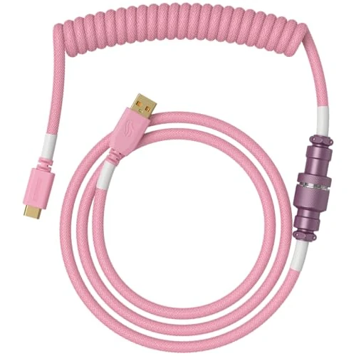 Limited-time offer: GLORIOUS Coiled Keyboard Cable – Coiled USB C Cable Artisan Braided Cables for Mechanical Gaming Keyboard Coiled Cable - Custom Keyboard Cable (Pixel Pink) from $49.99 to $49.99 (save 0.00%)
