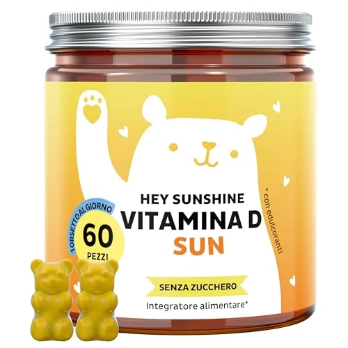 Sous le Soleil - Gummies Vitamine D - Immunité - Vitamine D3 hautement dosée - 60 unités (2 mois) - Sans Sucre, Végétarien - Bears with Benefits