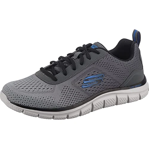 Limitiertes Angebot: Skechers Herren Track Ripkent Sneaker, Charcoal Mesh Black Trim, 45 EU von 69.95 EUR auf 46.67 EUR (Spare 33%)