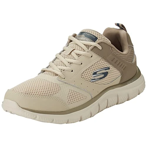 Skechers Track-Syntac 232398-TPE, Mens Sneakers,Sports Shoes, Beige, 46 EU
