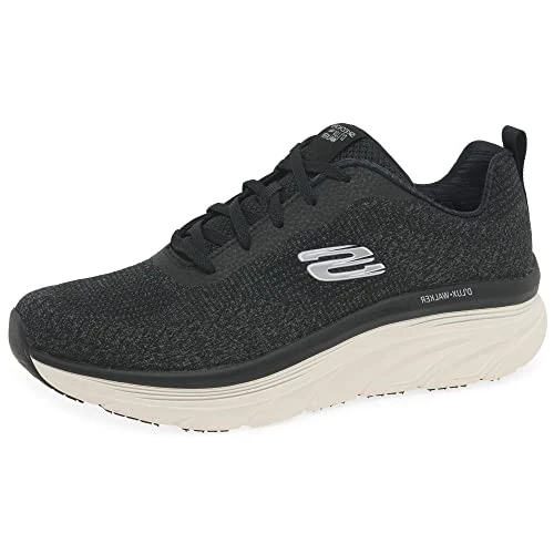 Skechers Women's D'LUX Walker Sneaker, Black, 2.5 UK